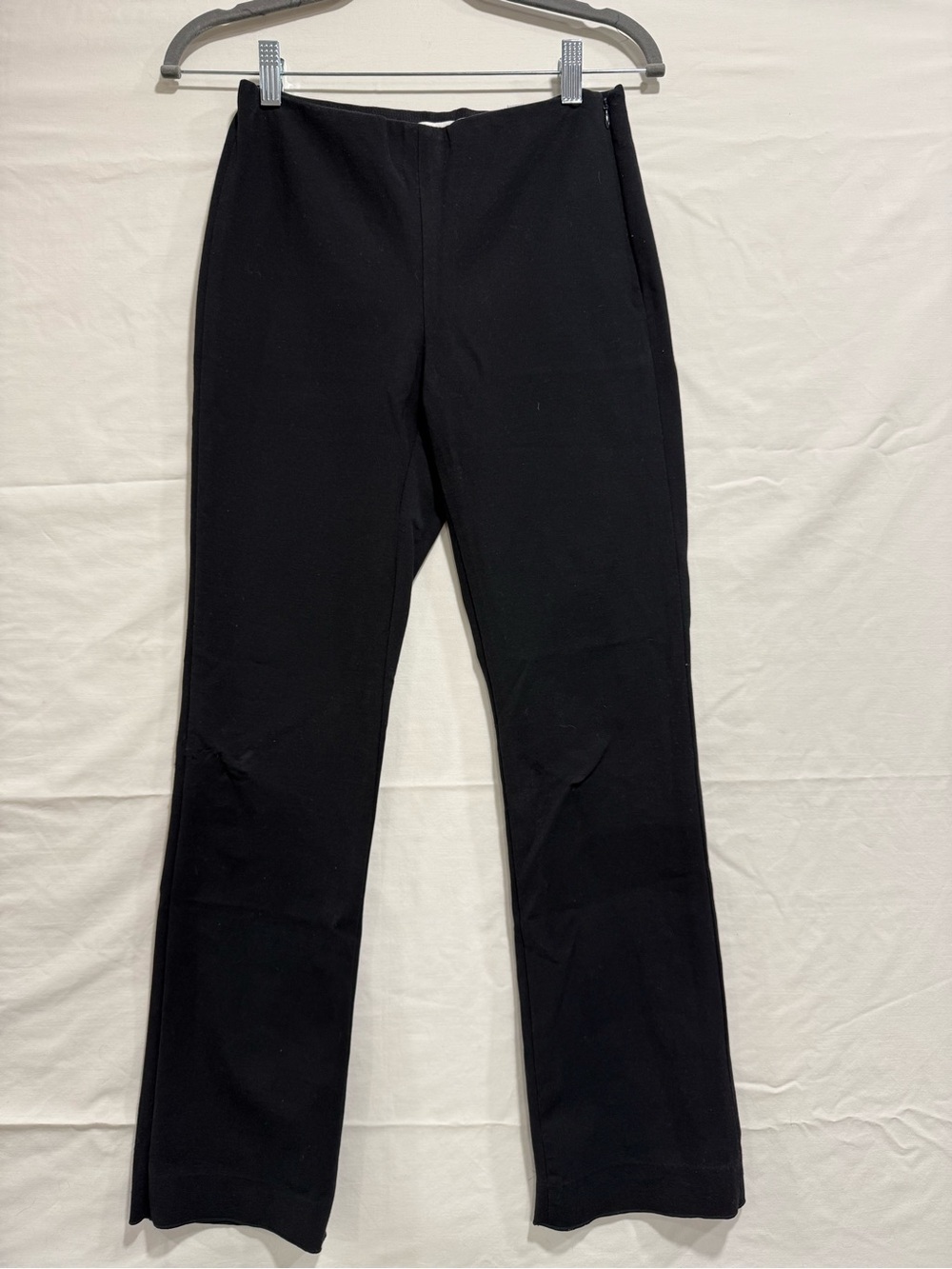 Vince Black Stretch Bootcut Pants Side Zip Minimalist Size S